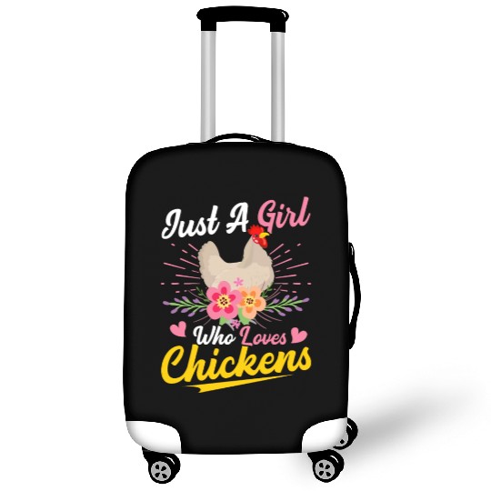 Just A Girl Who Loves Chickens Hen Farmer Farming Luggage Covers