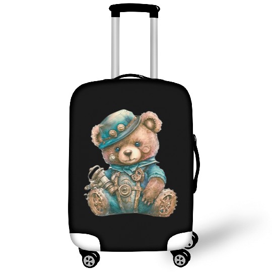 Steampunk Vintage Teddy Bear Luggage Covers