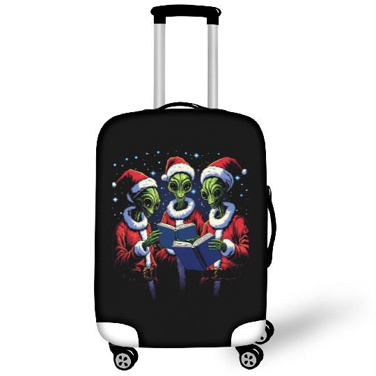 Alien Christmas Carolers Luggage Covers