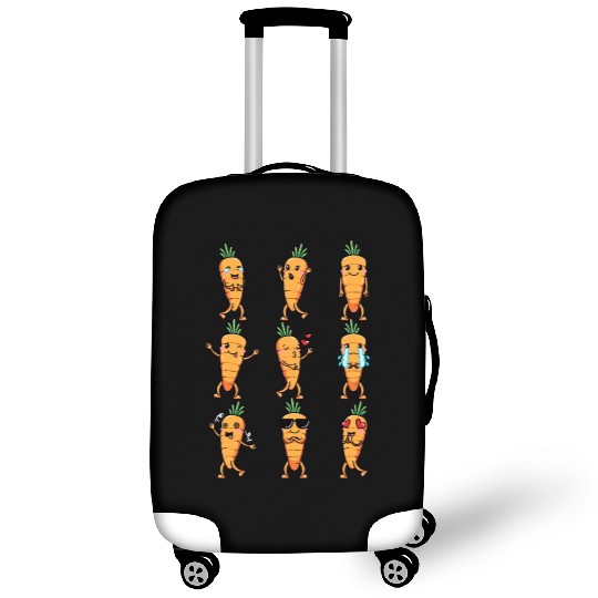 Carrot Emoticon Vegetable Vegan Vegetarian Luggage Covers
