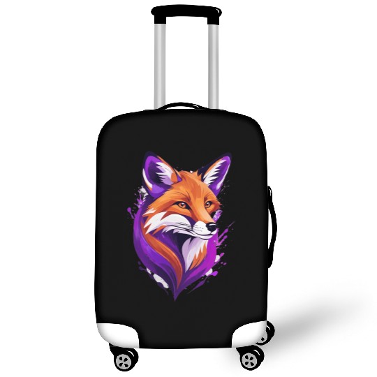 fox purple yellow Luggage Covers