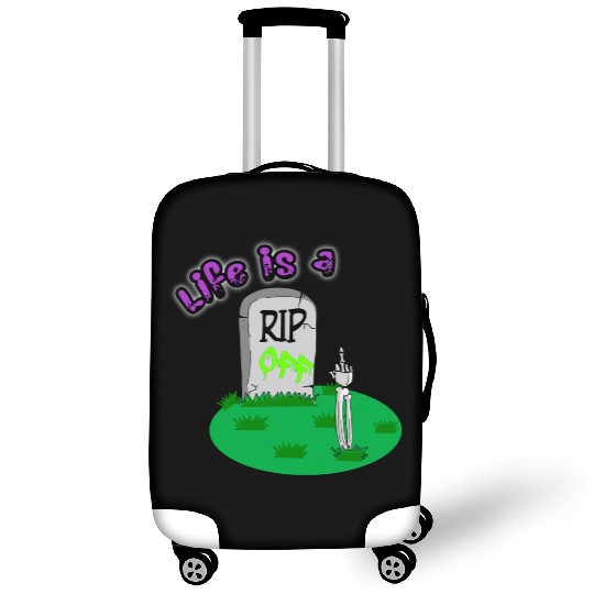 Rip Off Creepy Spooky Dark Joke Cartoon Mood Luggage Covers