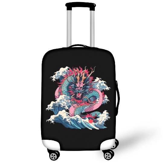 Tokyo Asia 80s Japanese Retro Dragon Dragon Luggage Covers