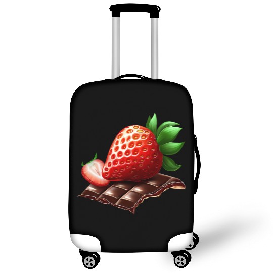 Sweet Temptation: Strawberry Meets Dark Chocolate Luggage Covers