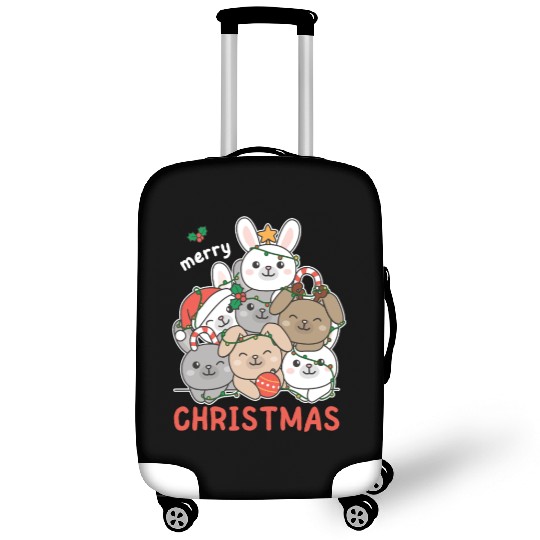 Bunny Christmas Tree Merry Christmas Luggage Covers