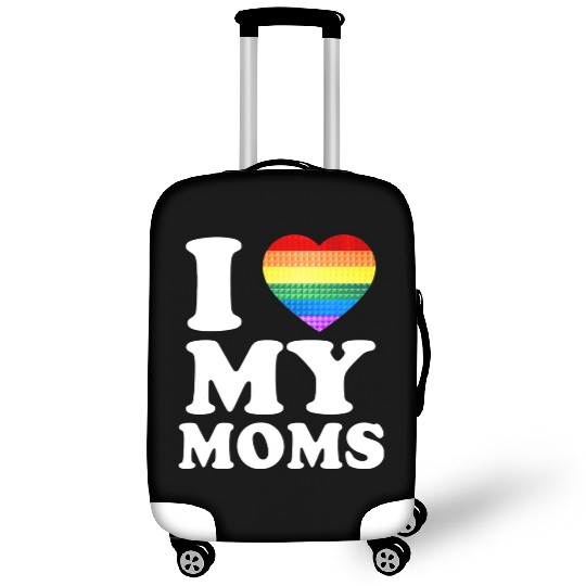 I Love My Moms Rainbow Heart Gay Pride Lgbt Flag Luggage Covers