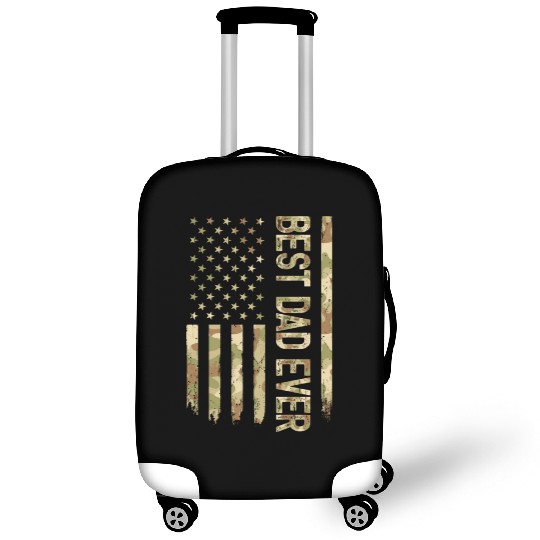 Best Dad Ever Us American Flag Camo Father s Day Luggage Covers