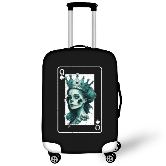 Poker Card Game Creepy Queen of Spades Gothic Luggage Covers