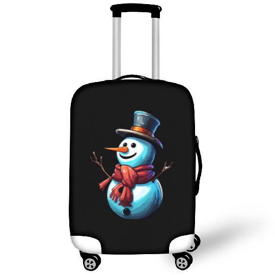 Snowman / Winter / Snowflake / White / Frosti Luggage Covers