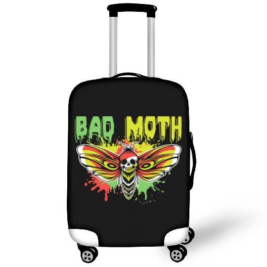Bad moth | fancy skull colored moth art Luggage Covers