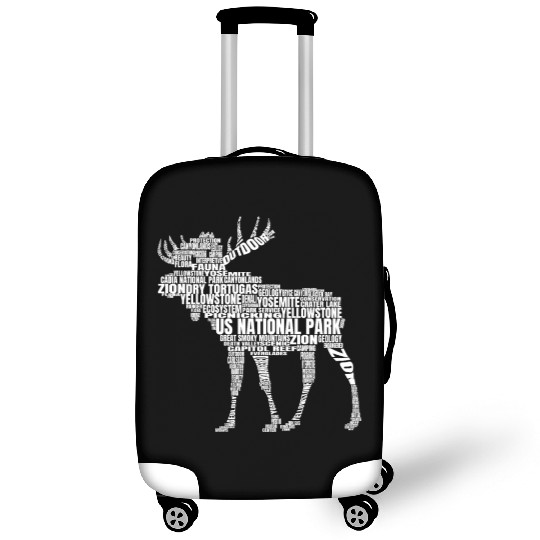 US National Parks Moose Hiking Campground Campingm Luggage Covers