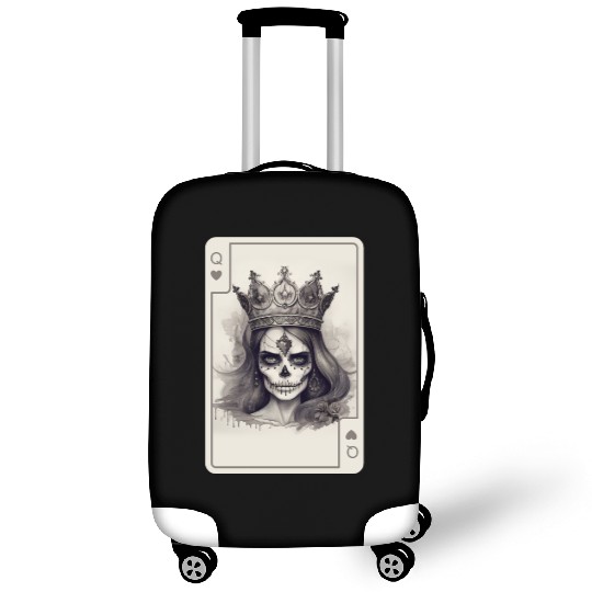 Queen of Hearts Gothic Poker Card Game Halloween Luggage Covers