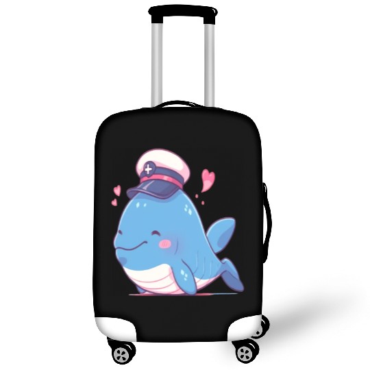 Whale Sailor Cap Boat Captain Cap Boating Whale Luggage Covers