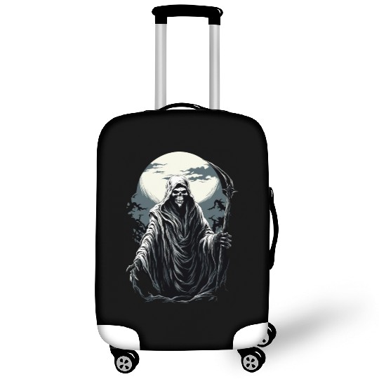 Spooky Halloween Grim Reaper Luggage Covers