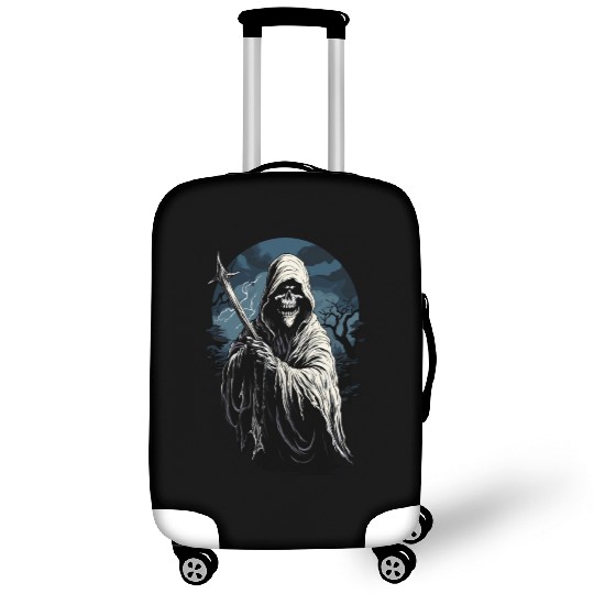 Spooky Halloween Grim Reaper Luggage Covers