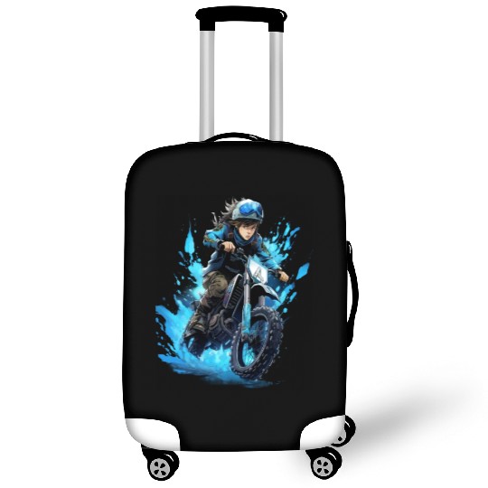 Dirt Bike Anime Ice Racing Motorcycle Ice Racer Luggage Covers