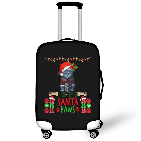 "Santa Paws' Kitty Welcome" Luggage Covers