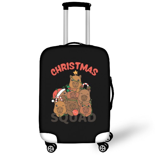 Capybara Christmas Tree Christmas Squad Capybaras Luggage Covers