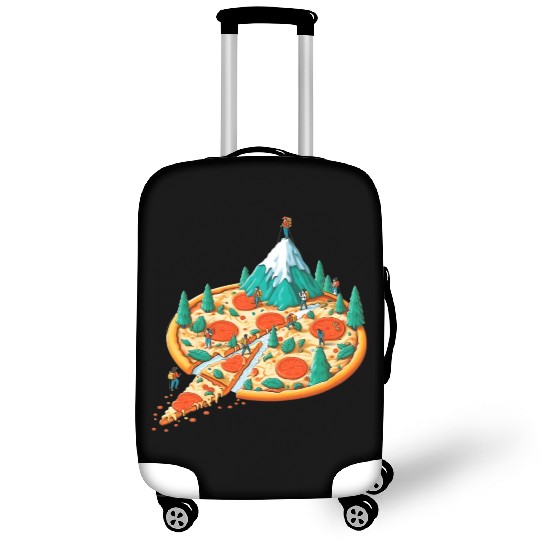 Pizza Hiking People Luggage Covers
