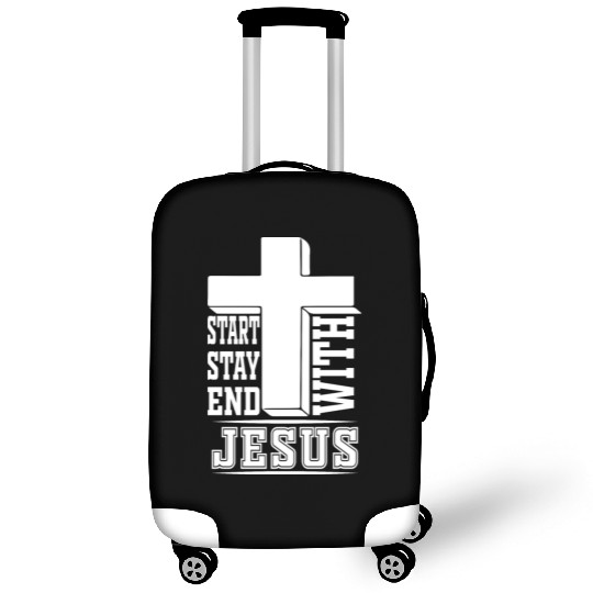 Start Stay End With Jesus Christian Christmas Luggage Covers