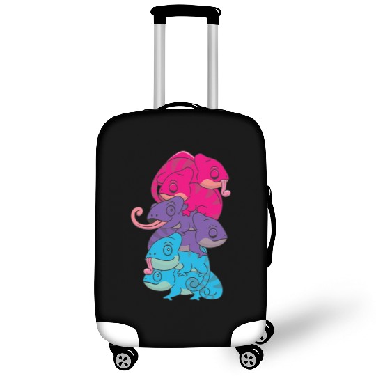 Androgynous Flag Pride Lgbtq Cute Chameleon Luggage Covers