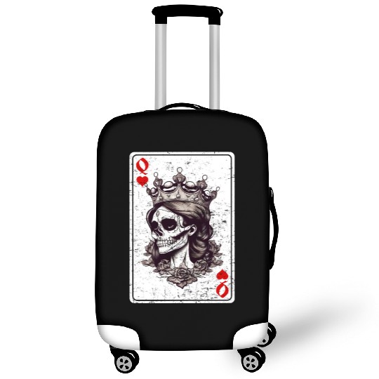 Queen of Hearts Card Game Horror Heart Queen Luggage Covers