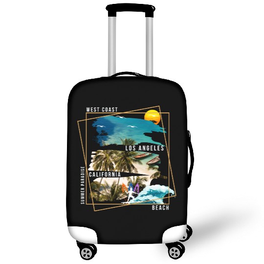 West Coast Los Angeles California Beach Luggage Covers