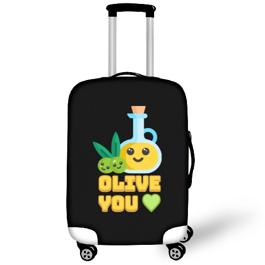 Olive You! Cute Olive I Love You Cartoon Luggage Covers