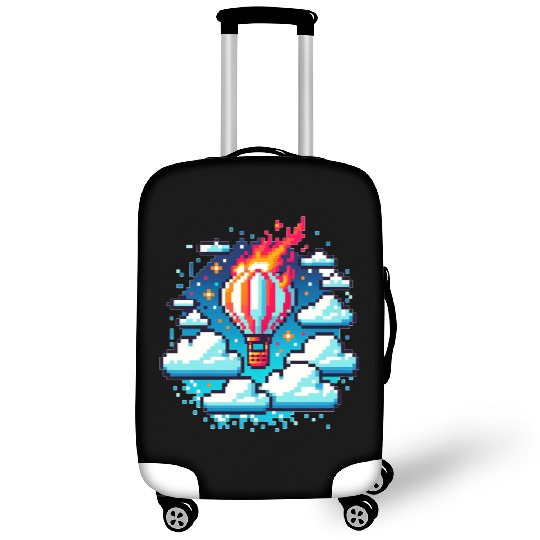 Pixel Skies Adventure: Hot Air Balloon Soar Luggage Covers