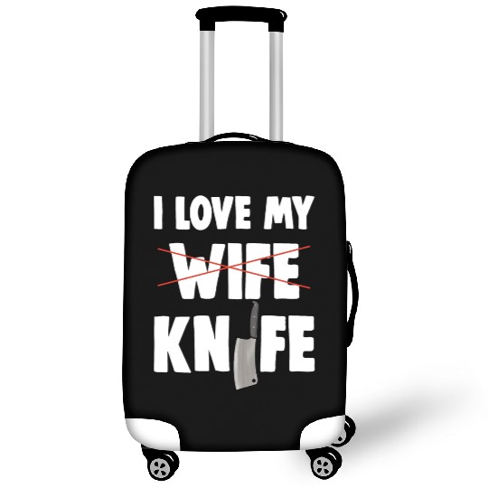 I Love My Wife Knife Luggage Covers