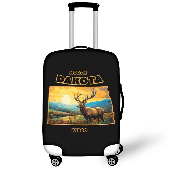 North Dakota - Elk Luggage Covers