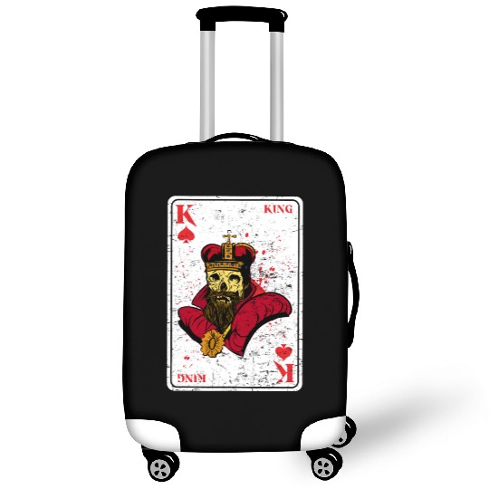 King on Spades Horror Halloween Card Game Creepy Luggage Covers