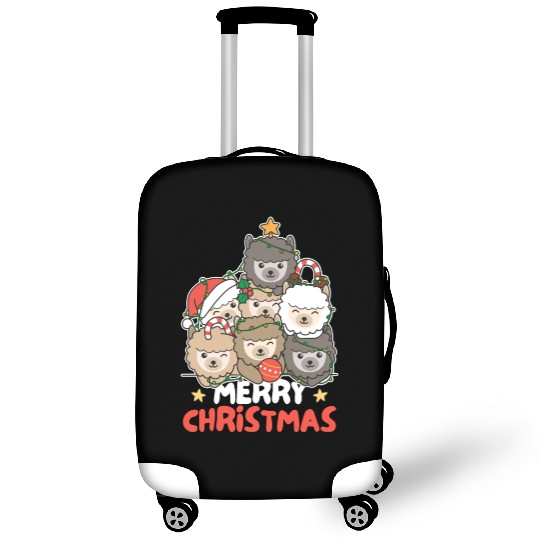 Alpaca Christmas Tree Merry Christmas Luggage Covers