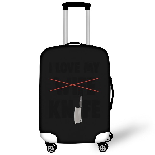 I Love My Wife Knife Luggage Covers