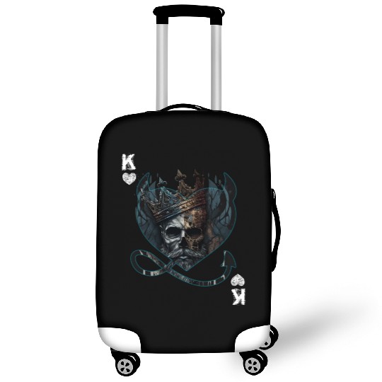 Heart King Playing Card Halloween Gothic Fan Luggage Covers