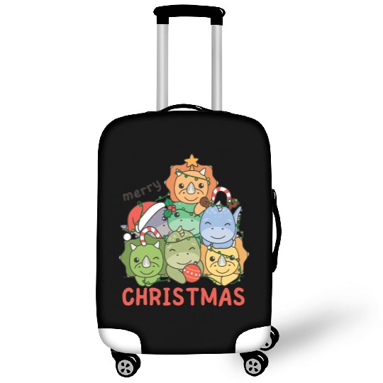 Dinosaur Christmas Tree Merry Christmas Luggage Covers