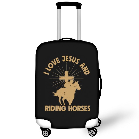 I Love Jesus And Riding Horses Horseback Riding Wo Luggage Covers