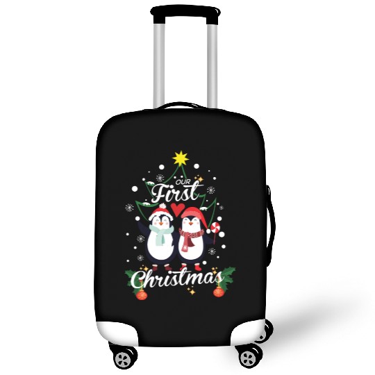 Penguins First Christmas Newborn Luggage Covers
