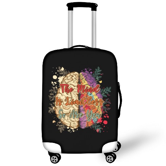 Colorful Brain Mental Health Quote School Psycholo Luggage Covers