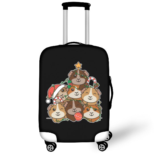 Guinea Pig Christmas Tree Funny Animal Luggage Covers