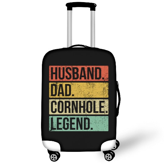 Cornhole Vintage Husband Dad Legend Luggage Covers