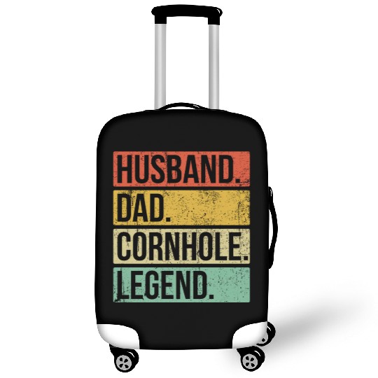 Cornhole Vintage Husband Dad Legend Luggage Covers