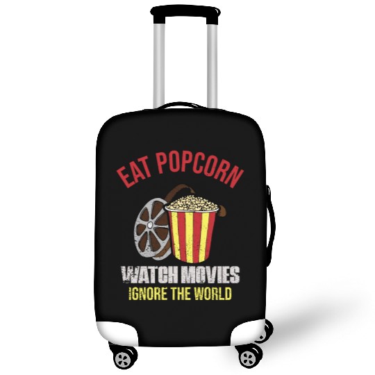 Eat Popcorn Watch Movies Ignore The World Luggage Covers