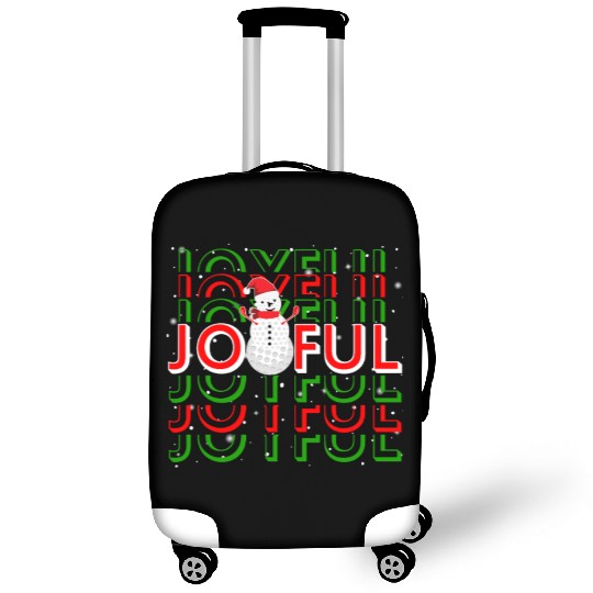Golf Christmas Snowman Joyful Golf Lover Luggage Covers
