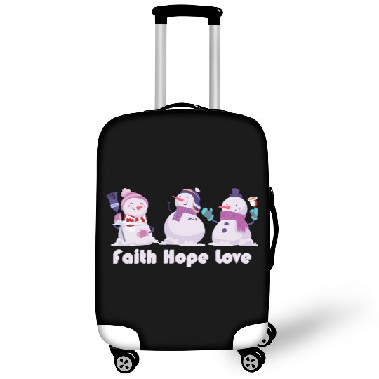 Faith Hope Love Religious Family Christmas Luggage Covers