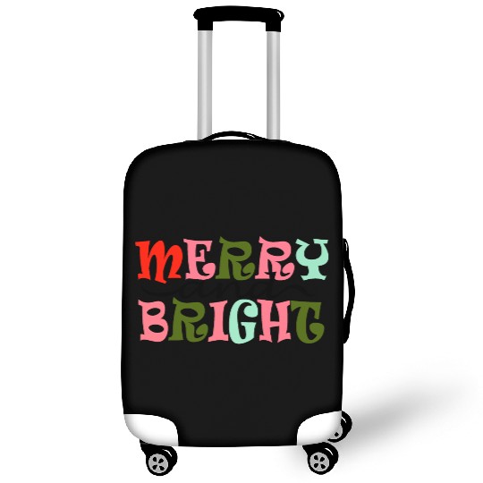 Merry and Bright Christmas Luggage Covers