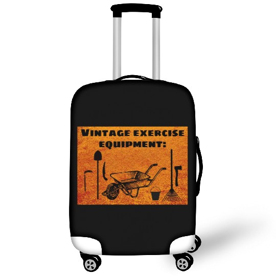 Vintage Exercise Equipment (Orange) - Garden Humor Luggage Covers