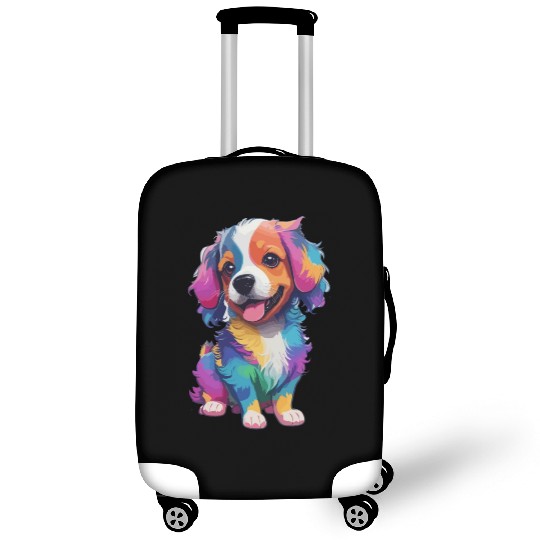 Colorful Cute Dog for Dog Lovers Luggage Covers