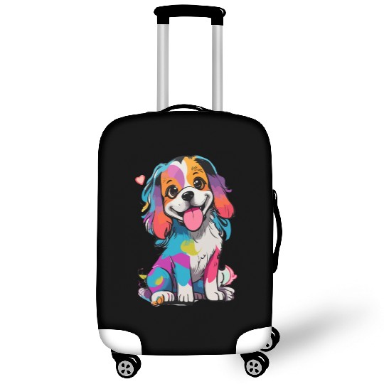 Colorful Cute Dog for Dog Lovers Luggage Covers