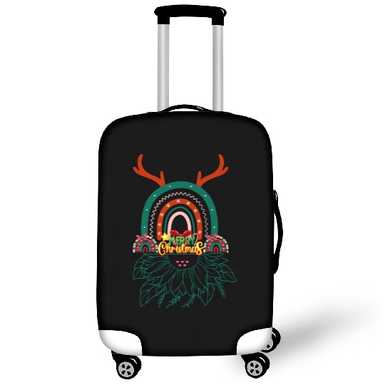 Rainbow art with floral combinations Luggage Covers